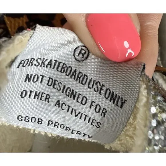 Golden Goose Superstar Glitter Star Sneakers Leopard Laces Italy US 10 - Picture 15 of 15